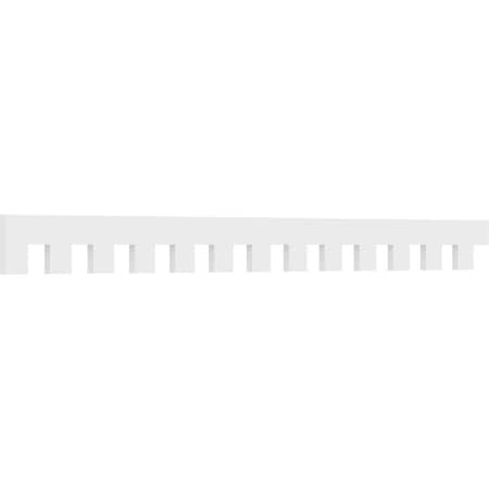 Ekena Millwork Matthews Architectural Grade PVC Dentil Trim, 7"H x 1"P x 91"L DENP07MAT00